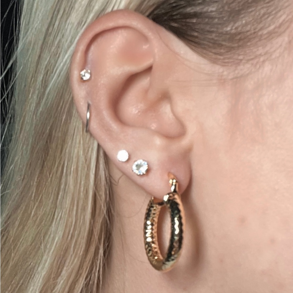 18K Gold Hoop 2.5 cm earrings